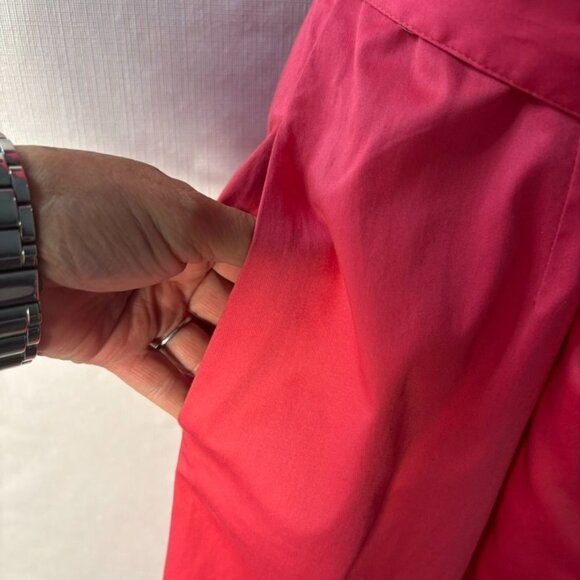 Elizabeth McKay Ruffle Collar Sleeveless Wrap Dress With Gold Button Accent - Picture 3 of 14